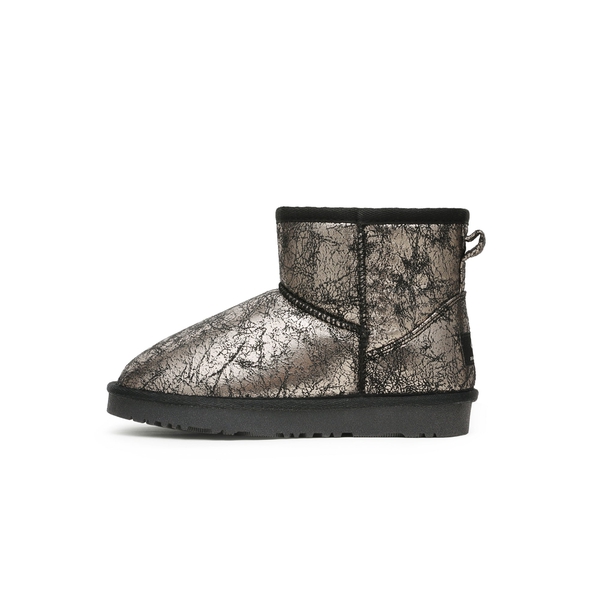 Ankle Snow Boots For Kids - BLACK METAL - 1